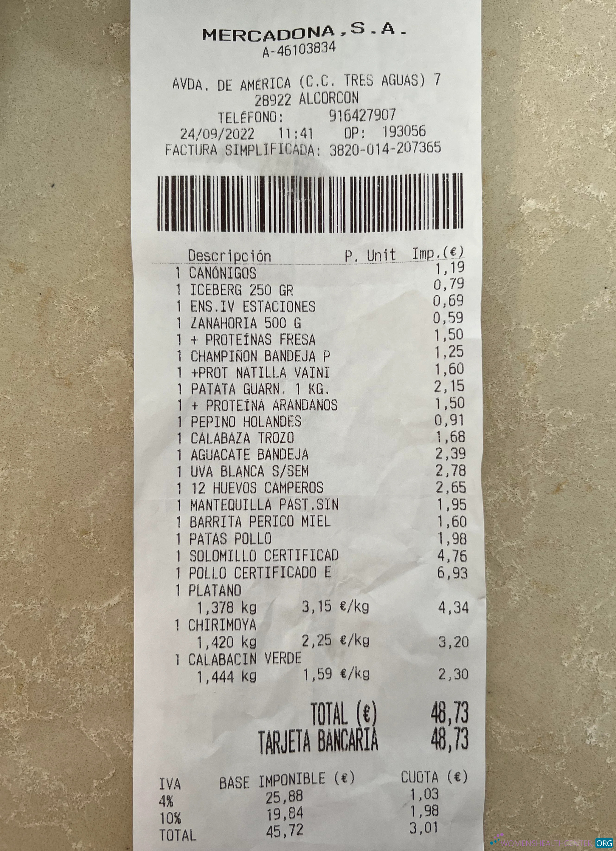 Download Mercadona payment receipt Photoshop template